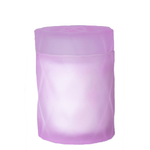 coconut wax candles filled in a lavender lilac color glass jar with lid