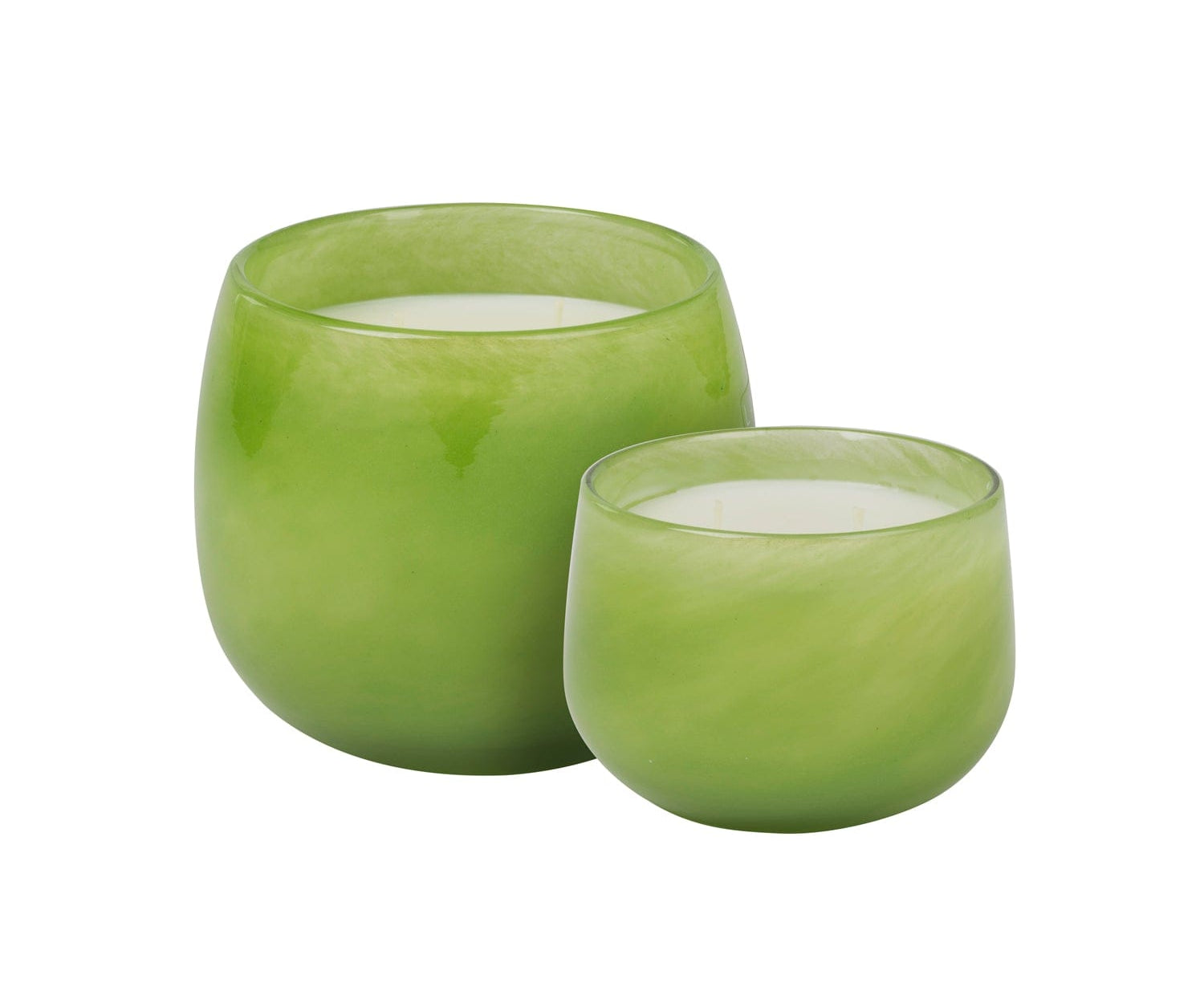 Set of Two Green Glass Candlestick Holders (SAL) Set of Two Green Glass Candlestick Holders (SAL)