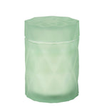 coconut wax candles in evergreen color glass jar with lid