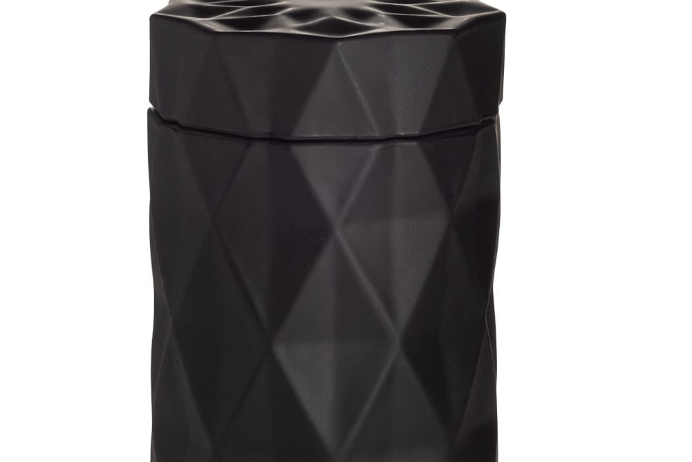 matte black candle jar, matte black glass jar with lid